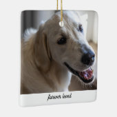 Gepersonaliseerde Pet Memorial Gift Hondenliefhebb Keramisch Ornament (Rechts)