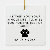 Gepersonaliseerde Pet Memorial Gift Hondenliefhebb Keramisch Ornament (Achterkant)