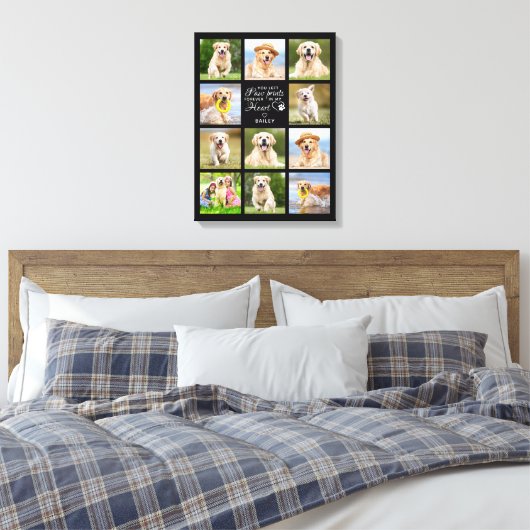 Gepersonaliseerde Pet Memorial Gift Pet Loss Keepo Canvas Afdruk (Insitu (Slaapkamer))