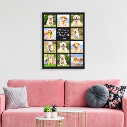 Gepersonaliseerde Pet Memorial Gift Pet Loss Keepo Canvas Afdruk (Insitu (Woonkamer))