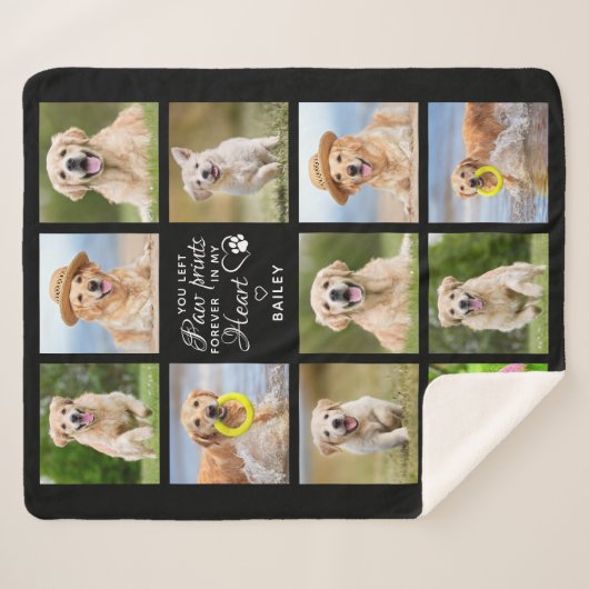 Gepersonaliseerde Pet Memorial Gift Pet Loss Keepo Sherpa Deken (Voorkant (horizontaal))