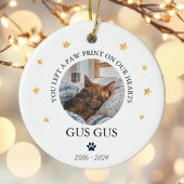 Gepersonaliseerde Pet Memorial Kerstfoto Keramisch Ornament