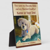 Gepersonaliseerde Pet Memorial Plaques met PHOTO Fotoplaat (Zijkant)