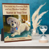 Gepersonaliseerde Pet Memorial Plaques met PHOTO Fotoplaat (Zijkant)