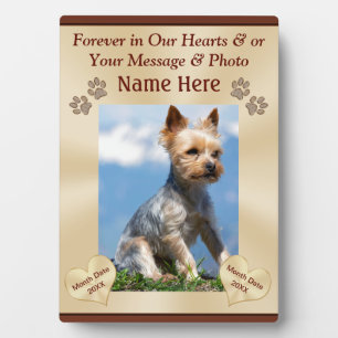 Gepersonaliseerde Pet Memorial Plaques met PHOTO Fotoplaat