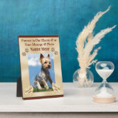Gepersonaliseerde Pet Memorial Plaques met PHOTO Fotoplaat (Zijkant)