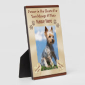 Gepersonaliseerde Pet Memorial Plaques met PHOTO Fotoplaat (Zijkant)