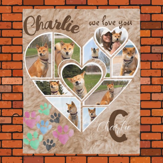Gepersonaliseerde Pet Memorial Quote met foto Fleece Deken
