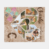 Gepersonaliseerde Pet Memorial Quote met foto Fleece Deken (Voorkant (Horizontaal))