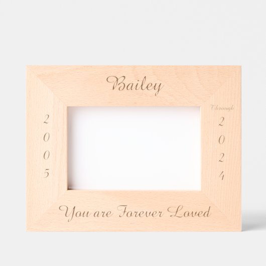 Gepersonaliseerde Pet Memorial Wood Afbeelding Gegraveerde Lijstjes (Voorkant)