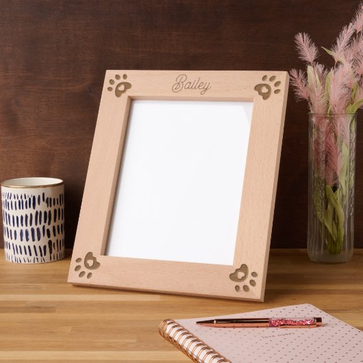 Gepersonaliseerde Pet Naam Hond Harten Poot Prints Gegraveerde Lijstjes (Links)