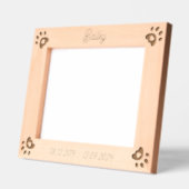 Gepersonaliseerde Pet Naam Hond Harten Poot Prints Gegraveerde Lijstjes (Links)