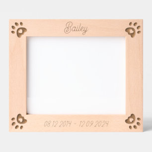Gepersonaliseerde Pet Naam Hond Harten Poot Prints Gegraveerde Lijstjes
