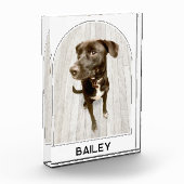 Gepersonaliseerde Pet Naam Modern Arch Fotoblokken (Links)