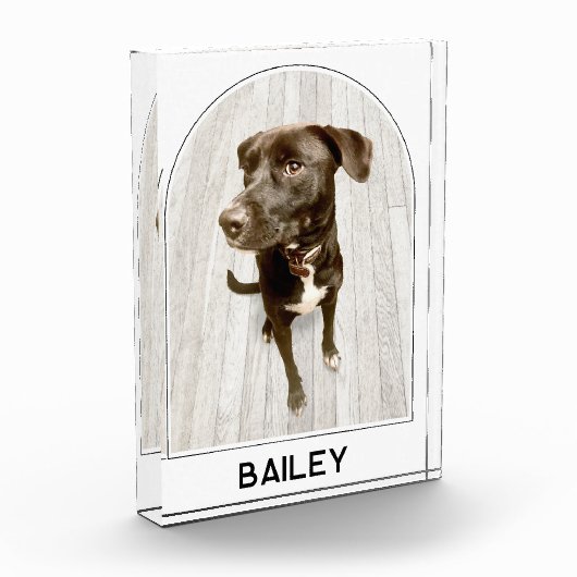 Gepersonaliseerde Pet Naam Modern Arch Fotoblokken (Links)