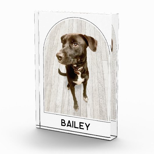 Gepersonaliseerde Pet Naam Modern Arch Fotoblokken (Rechts)