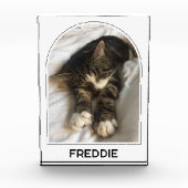 Gepersonaliseerde Pet Naam Modern Arch Fotoblokken (Voorkant)