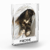 Gepersonaliseerde Pet Naam Modern Arch Fotoblokken (Links)