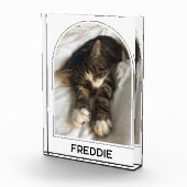 Gepersonaliseerde Pet Naam Modern Arch Fotoblokken (Rechts)