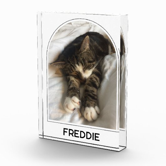 Gepersonaliseerde Pet Naam Modern Arch Fotoblokken (Rechts)