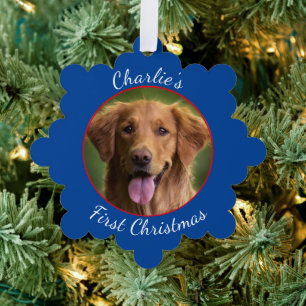 Gepersonaliseerde Pet Paper Snowflake Ornament Kaart
