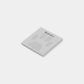 Gepersonaliseerde Pet Paw Print Grey Post it Notes (Schuin)