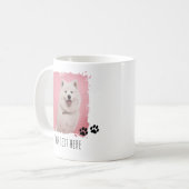 Gepersonaliseerde Pet Paws 2 Photo Cup Custom Afbe Koffiemok (Voorkant links)