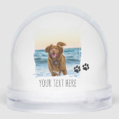Gepersonaliseerde Pet Paws Photo Cup Custom Afbeel Sneeuwbol (Achterkant)