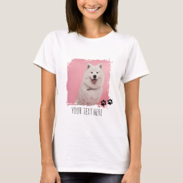 Gepersonaliseerde Pet Paws Photo Cup Custom Afbeel T-shirt