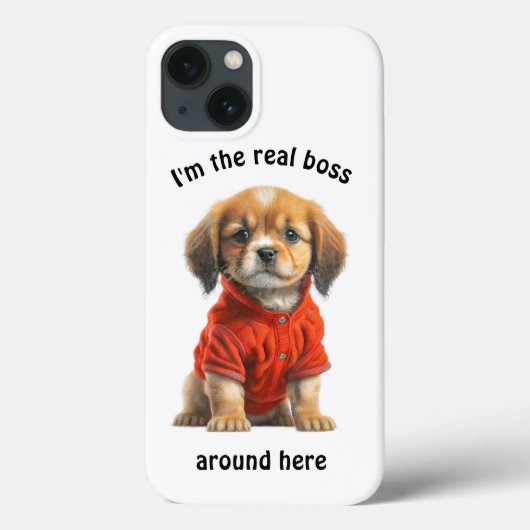 Gepersonaliseerde Pet Photo Boss Dog Case-Mate iPhone Case (Achterkant)