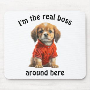 Gepersonaliseerde Pet Photo Boss Dog Muismat