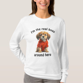 Gepersonaliseerde Pet Photo Boss Dog T-shirt