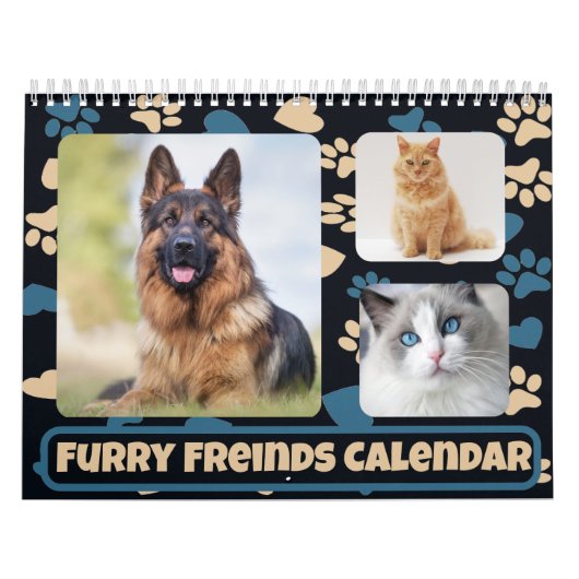 Gepersonaliseerde Pet Photo Calendar Kalender (Hoes)