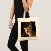 Gepersonaliseerde Pet Photo Cat Dog Keepsake Sjabl Tote Bag (Voorkant (product))