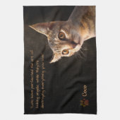 Gepersonaliseerde Pet Photo Cat Hondenliefhebber S Theedoek (Verticaal)