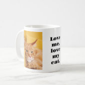 Gepersonaliseerde Pet Photo Cat Kat Lover Koffiemok (Voorkant links)
