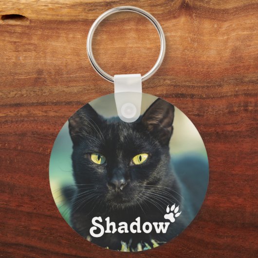 Gepersonaliseerde Pet Photo Cat Paws Sleutelhanger (Voorkant)
