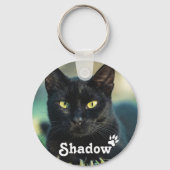 Gepersonaliseerde Pet Photo Cat Paws Sleutelhanger (Achterkant)