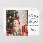  Gepersonaliseerde Pet Photo Christmas Kaart (Voorkant / Achterkant)