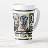 Gepersonaliseerde Pet Photo Collage Mobiele Telefo Latte Mok (Rechterhoek)