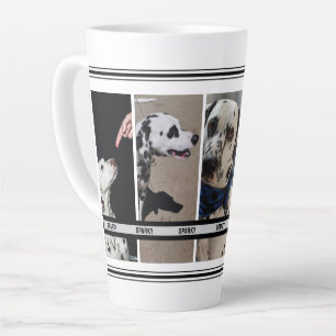 Gepersonaliseerde Pet Photo Collage Mobiele Telefo Latte Mok