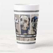 Gepersonaliseerde Pet Photo Collage Mobiele Telefo Latte Mok (Voorkant)