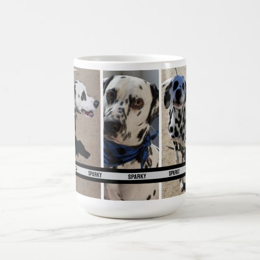 Gepersonaliseerde Pet Photo Collage Mobiele Telefo Magische Mok (Midden)