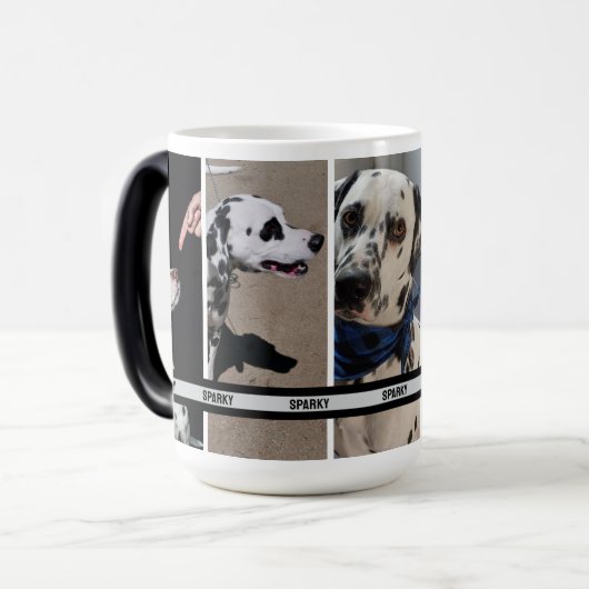 Gepersonaliseerde Pet Photo Collage Mobiele Telefo Magische Mok (Voorkant links)