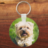 Gepersonaliseerde Pet Photo Dog Paws Sleutelhanger (Achterkant)