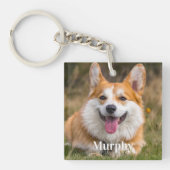 Gepersonaliseerde Pet Photo Eenvoudig Hondenliefhe Sleutelhanger (voorkant)
