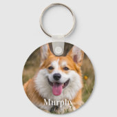 Gepersonaliseerde Pet Photo Eenvoudig Hondenliefhe Sleutelhanger (Voorkant)