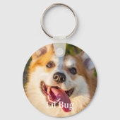 Gepersonaliseerde Pet Photo Eenvoudig Hondenliefhe Sleutelhanger (Achterkant)