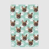 Gepersonaliseerde Pet Photo Face Gift voor Golfer  Golfhanddoek (Voorkant)