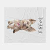 Gepersonaliseerde Pet Photo Fleece Deken (Voorkant (Horizontaal))